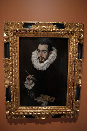 old painting on a museum wall in spain