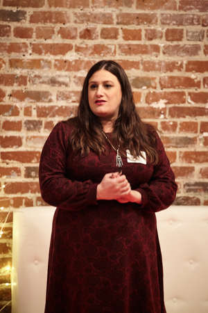 LOS ANGELES, UNITED STATES - Feb 09, 2019: Amanda Ostrowitz of Cannaregs at Cannabis industry conference in Los Angeles, CA. WeedWeek Recharge LA Conferenceのeditorial素材