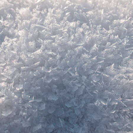A closeup of frost under the lights - a cool picture for backgrounds and wallpapersの写真素材