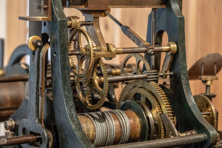 A closeup shot of an instrument made of several metals attached to each other