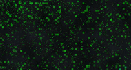 A graphic texture with green square shapes on a black background - perfect for a cool wallpaper