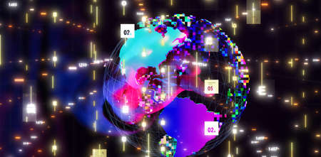 A virtual projection of a global network and data