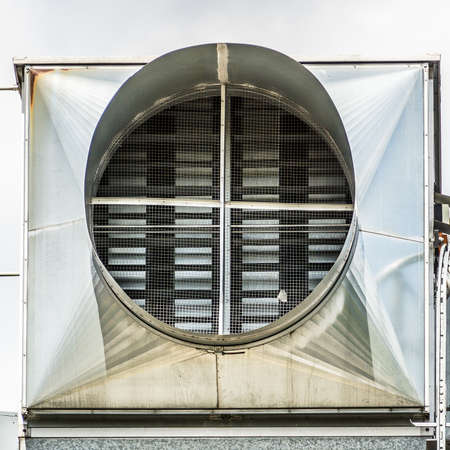 A closeup shot of a ventilation system during a sunny day