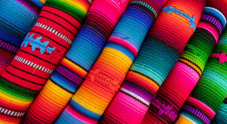 A closeup shot of several multicolored pieces of clothing put next to each other