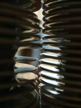 A beautiful shot of stacked on each other plate silhouettesの写真素材