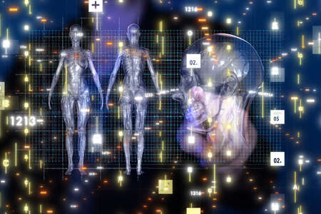 A virtual projection of the medical network with human skillets