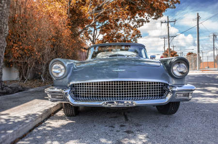 WEST PALM BEACH, UNITED STATES - Nov 15, 2019: This is a classic Ford Thunderbird parked in West Palm Beach, Florida.のeditorial素材
