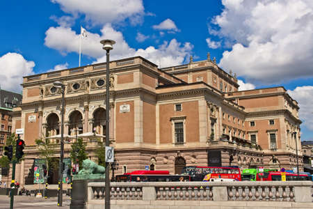 STOCKHOLM, SWEDEN - Jul 05, 2019: The Royal Swedish opera buildings. This is a popular tourist...
