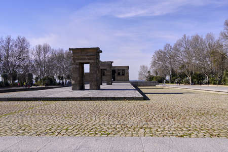 A beautiful shot of debod temple in west park madrid spain during daytime