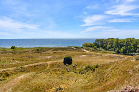A geographical nodal point situated in Slusegaard in Bornholm island, Denmarkの写真素材