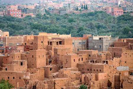 A high angle shot of the historic ruined buildings in Moroccoのeditorial素材