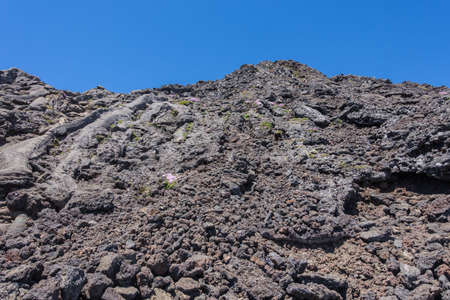 The rocks of the Pico volcano at Azores, Portugalの写真素材