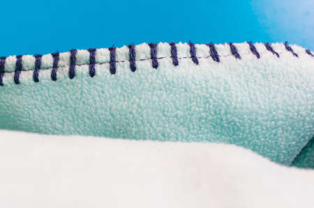 Close up of blue soft material.の写真素材