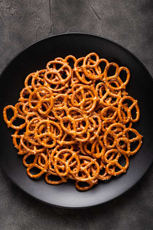 A vertical closeup shot of cookies with saltの写真素材