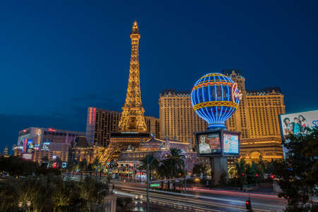 LAS VEGAS, UNITED STATES - Aug 01, 2018: City of Las Vegas, light and trafficのeditorial素材