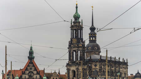 A beautiful shot of the katholische hofkirche in Germanyのeditorial素材