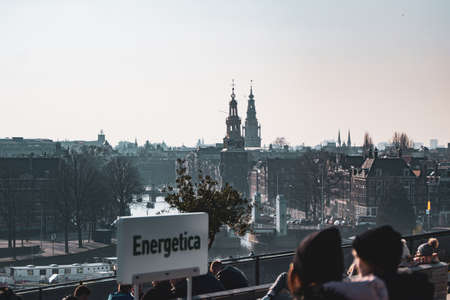 AMSTERDAM, NETHERLANDS - Feb 02, 2017: Walked up to the Nemo Museum of Science in Amsterdam and took...