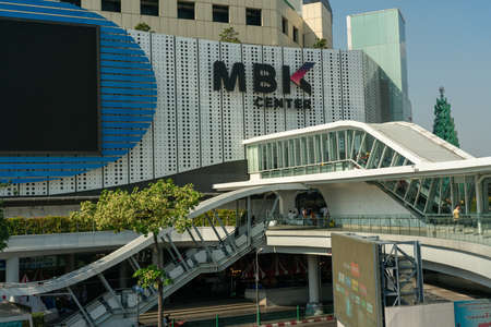 BANGKOK, THAILAND - Jan 07, 2020: MBK Shopping Center. MBK is a big shopping mall with restaurants , IT products, mobile phone, clothes, etc. one of the biggest in Bangkokのeditorial素材