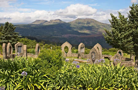 HOGSBACK, SOUTH AFRICA - Dec 12, 2019: The Voice of the Earth Eco-Shrine is a unique outdoor garden...