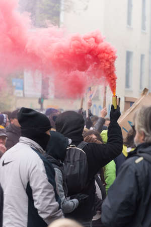 LYON, FRANCE - Dec 05, 2019: Manifestation contre la rÃ©forme des retraites Ã  Lyon le 5 dÃ©cembre 2019.のeditorial素材