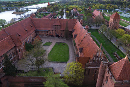 A brick building of Malbork Castle Museum Malbork, Polandのeditorial素材
