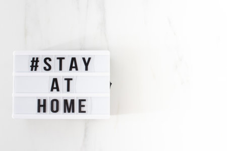 The Coronavirus or Covid-19 campaign to stay at homeの写真素材