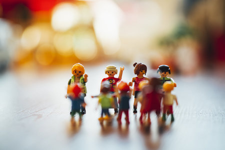 A selective focus shot of people figurinesの写真素材
