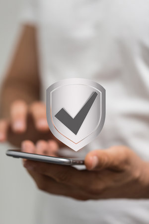 protection safe shield virus attack  3dの写真素材