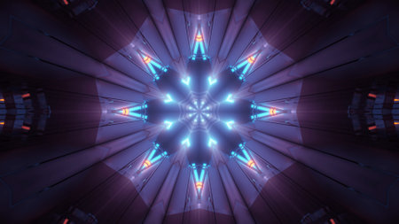 A cosmic environment with colorful neon laser lights - perfect for a digital wallpaper