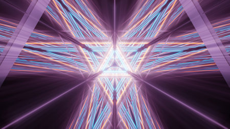 A cosmic background with colorful geometric laser lights - perfect for a digital wallpaper