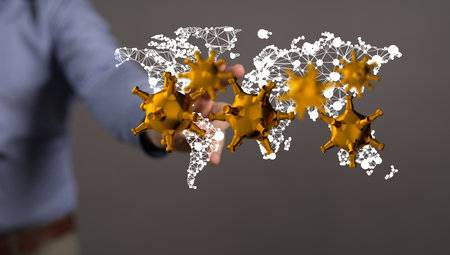 epidemic coronavirus 2019-nCoV, Novel Coronavirus Alert outbreak . Virus Covid 19-NCP. Spread of the novel coronavirusの写真素材