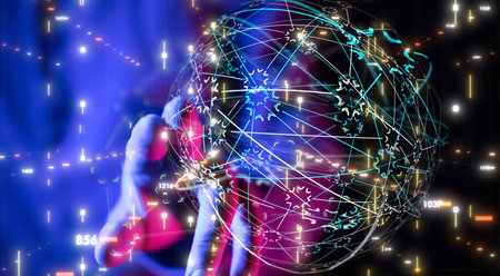 Big data visualization. Network connection structure