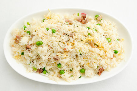 pork fried rice, a take-out favoriteの写真素材