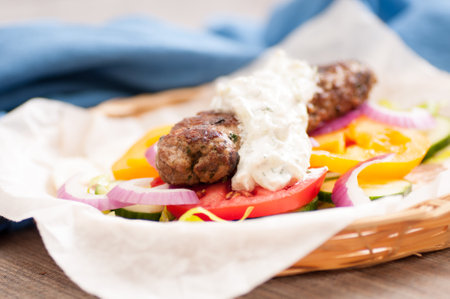 koobideh ground lamb wrapの写真素材