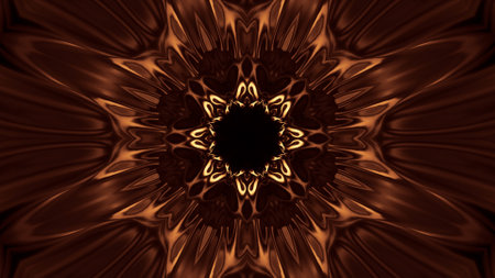 A cosmic background with golden laser lights - perfect for a digital wallpaperの写真素材