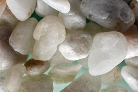 A closeup shot of small white rocksの写真素材