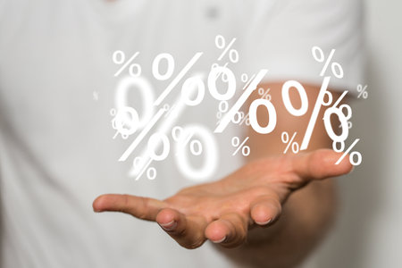 Discount and commission concept 3dの写真素材