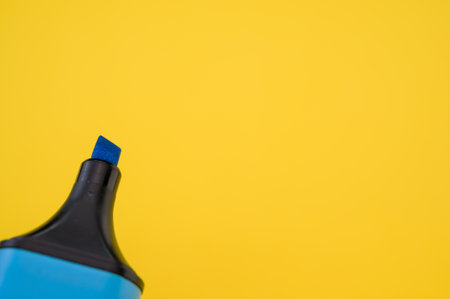 A blue marker isolated on a bright backgroundの写真素材