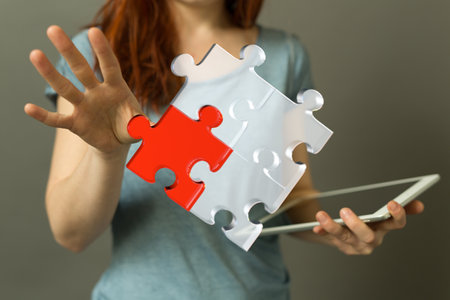 Business solutions, success and strategy, learning concept.の写真素材