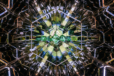 View from a Giant Kaleidoscope situated at Inhotim Museum - Minas Gerais, Brazilの写真素材