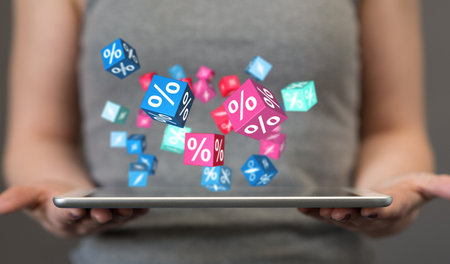 Discount and commission concept 3dの写真素材