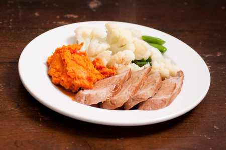 slice pork tenderloinの写真素材