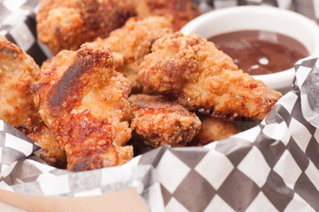 take out chicken wingsの写真素材