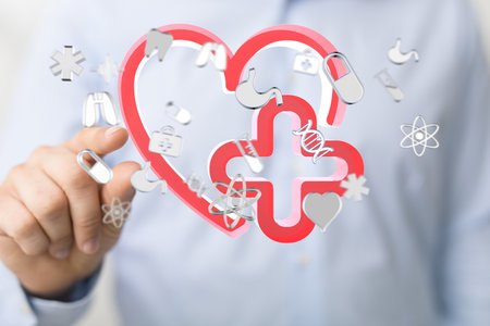 health care icon pattern medical innovation conceptの写真素材