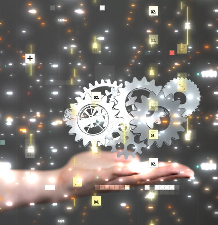 Gear With Success Concept digitalの写真素材