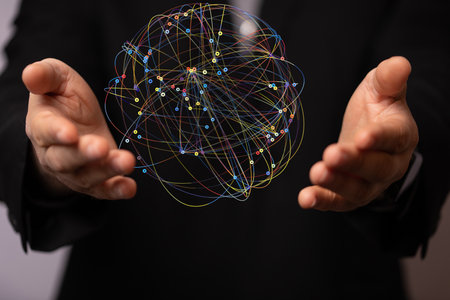 internet net and data digital conceptの写真素材