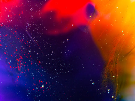 The colorful abstract paints and bubbles-a cool background