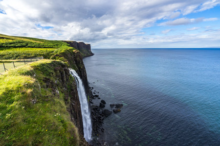 The Kilt Rock and Mealt Waterfall, Isle of Skye, Scotlandのeditorial素材