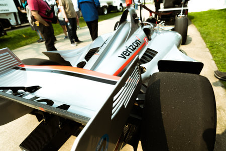 DETROIT, UNITED STATES - May 31, 2019: Penske racing indycar at detroit home of the captain