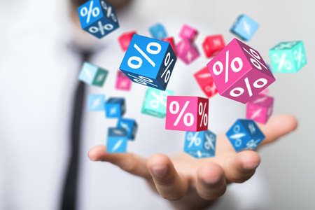 Discount and commission concept 3dの写真素材